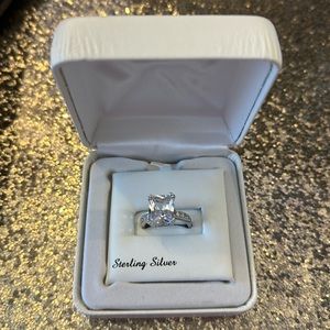 Sterling Silver Cubic Zirconia 4.59ct Size 6 Ring - Never Worn